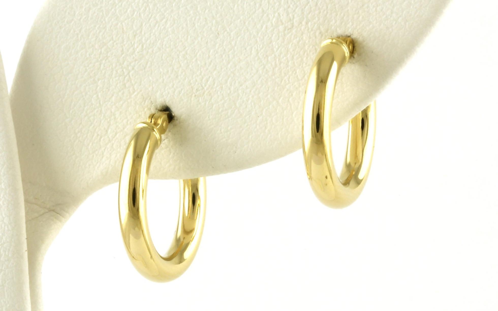 Hoop Earrings in Yellow Gold (2.5x25 mm)