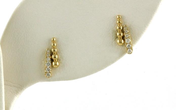 content/products/2-Row Diamond and Ball Linear Earrings (0.07cts TWT)