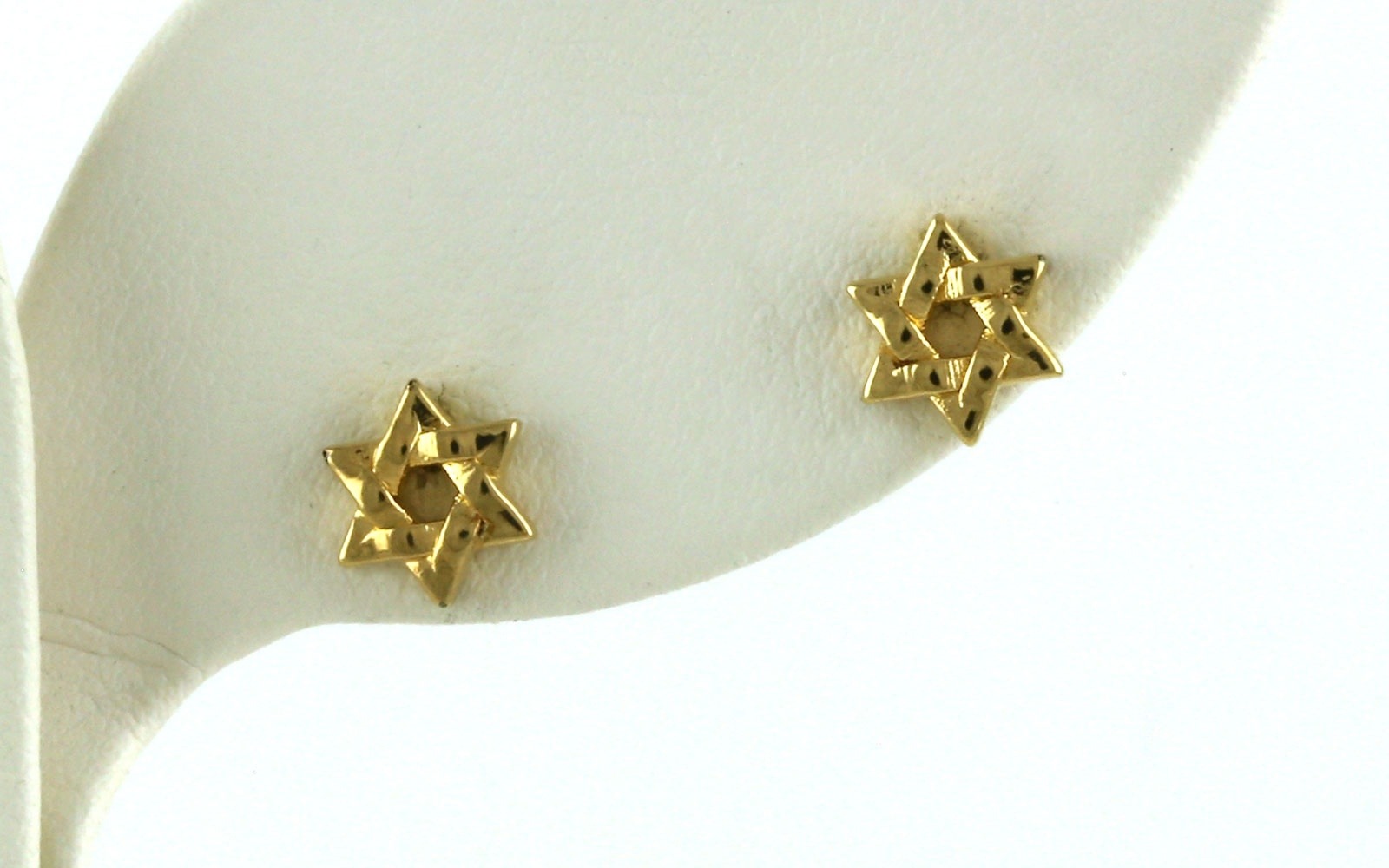 Star of David Studs in Yellow Gold