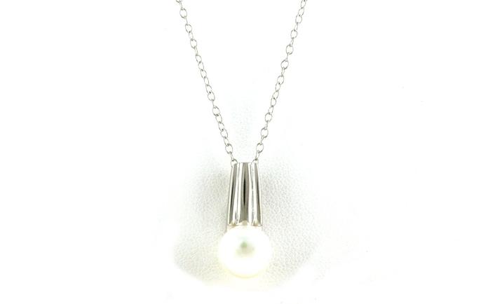 content/products/Solitaire-style Drop Pearl Necklace with Grooved Bail in Sterling Silver