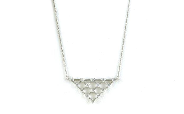 content/products/Triangle Net Diamond Necklace in White Gold (0.22cts TWT)