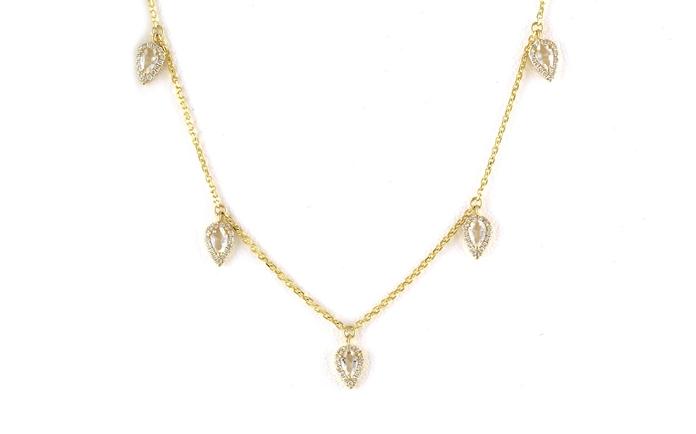 content/products/Pear-cut Halo White Topaz and Diamond Station Necklace in Yellow Gold (0.57cts TWT)