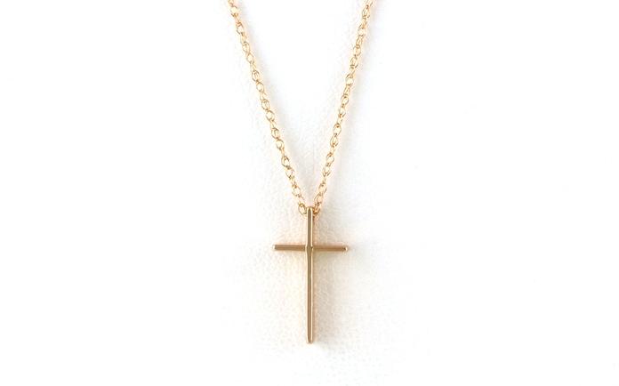 content/products/Petite Wedged Cross Necklace in Rose Gold