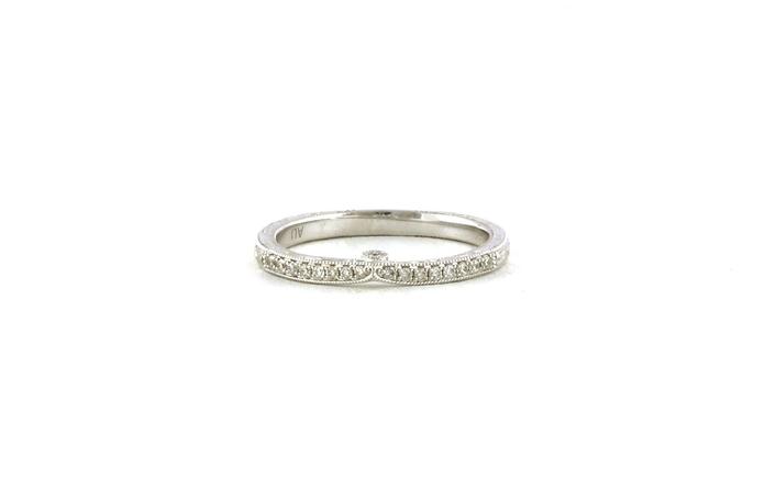 content/products/Slight Chevron Diamond Matched Band with Hand Engraving and Peak-a-Boo Diamond in White Gold (0.12cts TWT)