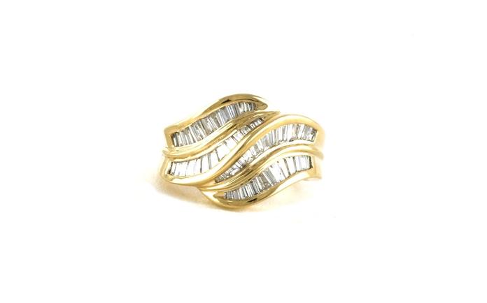 content/products/Estate Piece: Channel-set Baguette Diamond Highway Ring in Yellow Gold