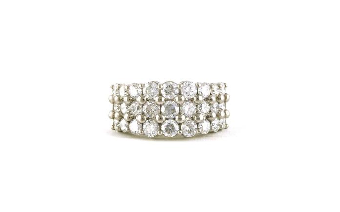 content/products/Estate Piece: Wide 3-Row Diamond Ring in Platinum (3.00cts TWT)