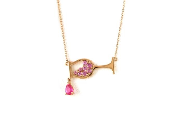 content/products/Wine Glass Pink Sapphire Necklace in Rose Gold (0.92cts TWT)