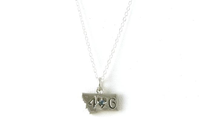 content/products/Petite State of Montana"406" Heart Montana Sapphire Necklace in Sterling Silver (0.04cts)