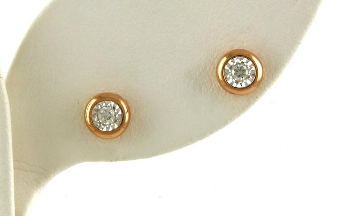 content/products/Two-Tone Diamond Stud Illusion Earrings in Bezel Settings in White and Rose Gold (0.10cts TWT)