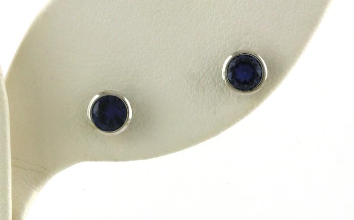 content/products/Montana Yogo Sapphire Bezel-Set Stud Earrings in White Gold (0.87cts TWT)