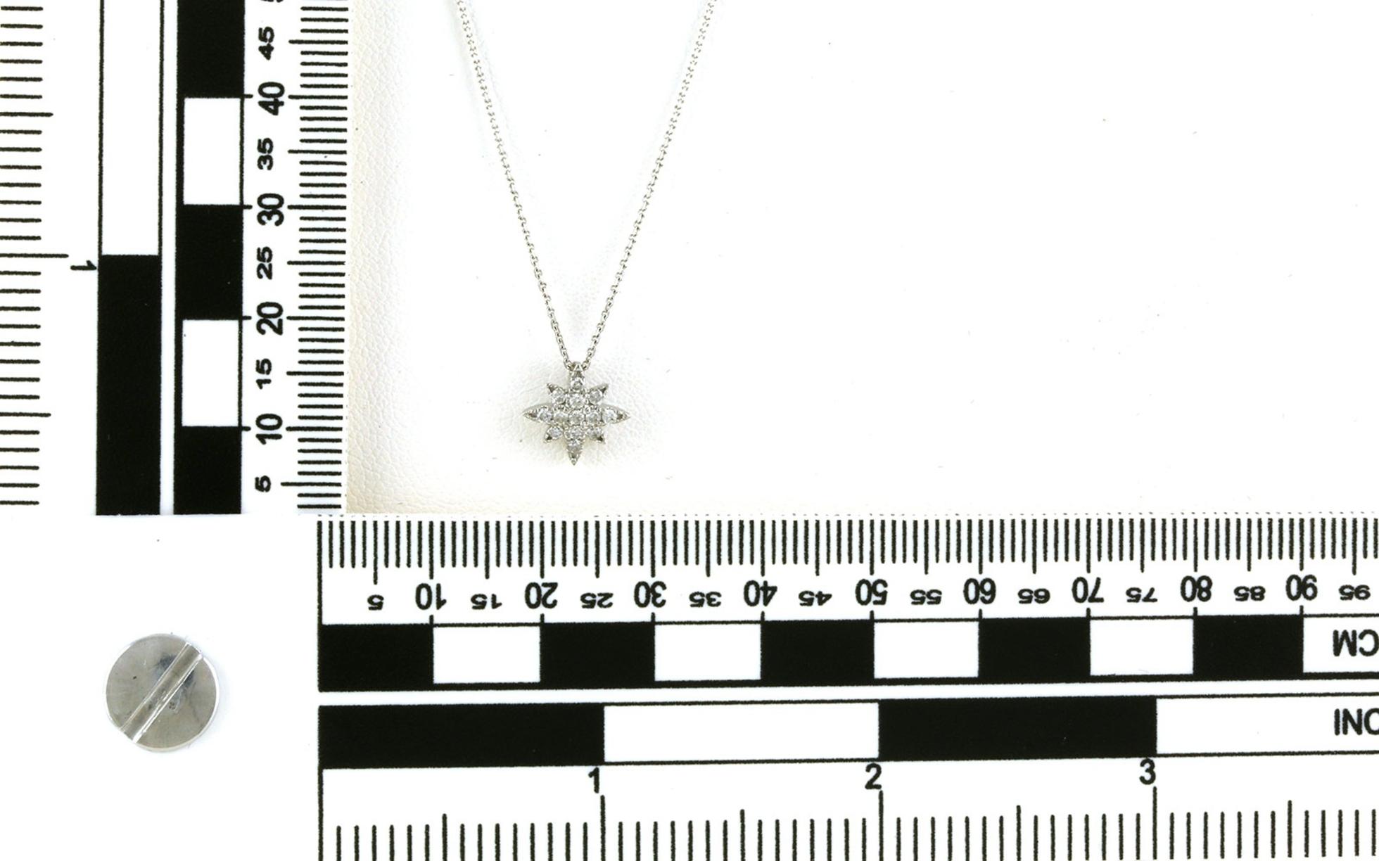 Pave Star Diamond Necklace (0.15cts TWT) - Scale