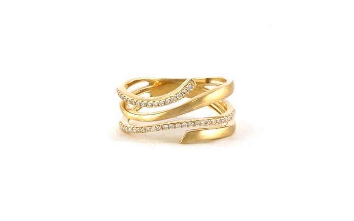 content/products/Alternating 4-Row Diamond Brushed Fashion Ring in Yellow Gold (0.19cts TWT)