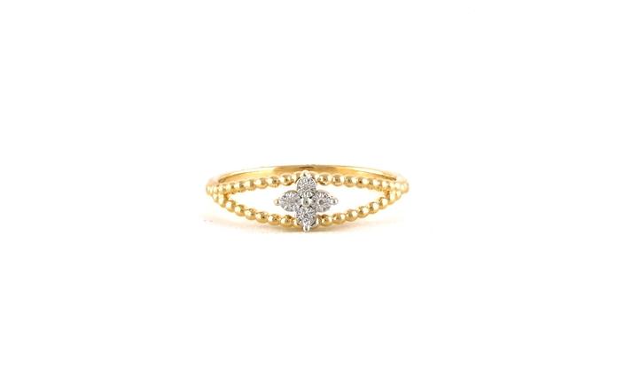 content/products/Rhodium Beaded Illusion Cluster Fashion Ring with Diamonds in Yellow Gold (0.01cts TWT)