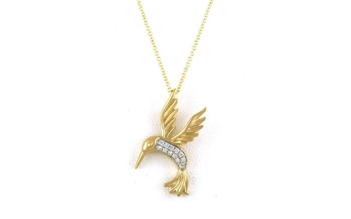 content/products/Hummingbird Necklace with Diamonds in Yellow Gold (0.12cts TWT)