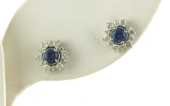 content/products/Starburst Halo Earrings with Montana Yogo Sapphires and Diamonds in White Gold (0.85cts TWT)