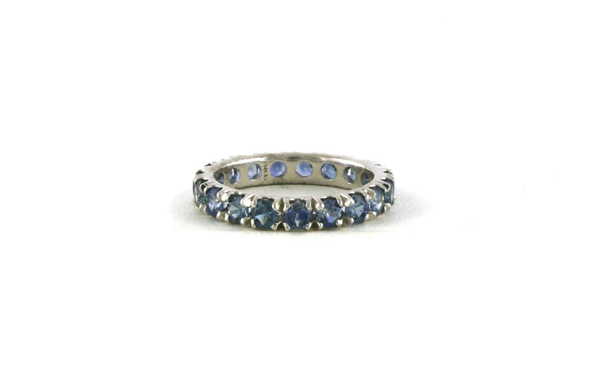 Montana Sapphire Eternity Band in White Gold (2.46cts TWT)