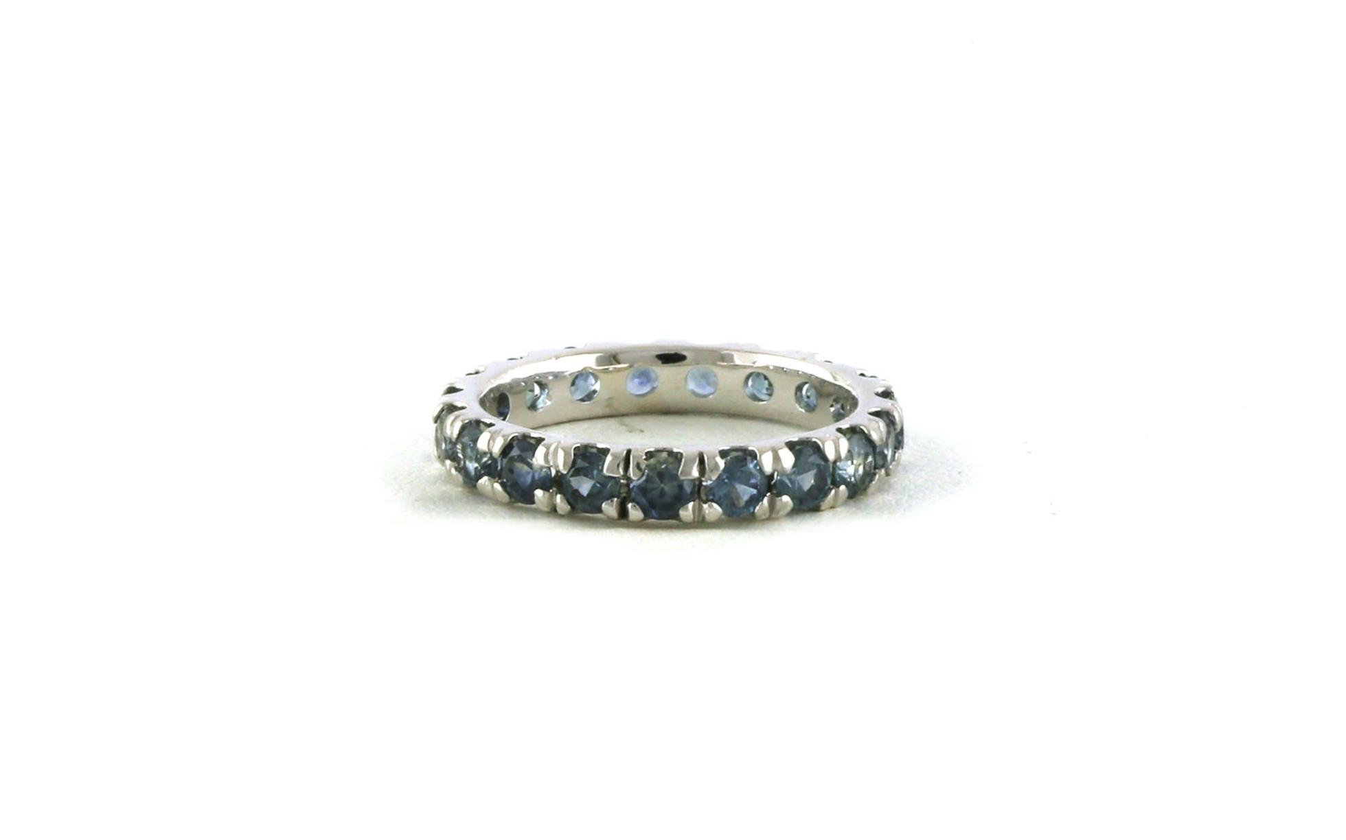 Montana Sapphire Eternity Band in White Gold (2.44cts TWT)