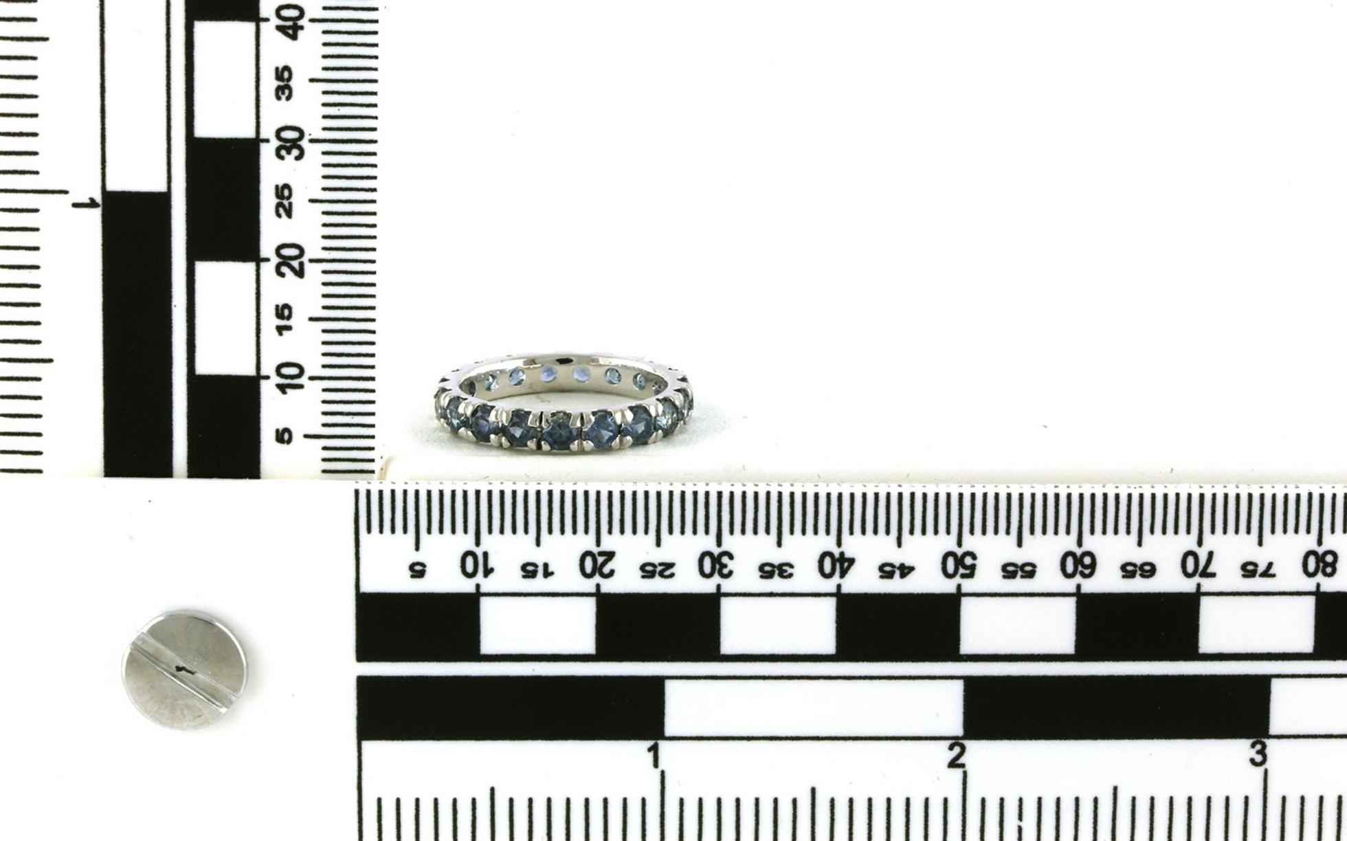 Montana Sapphire Eternity Band in White Gold (2.44cts TWT) scale