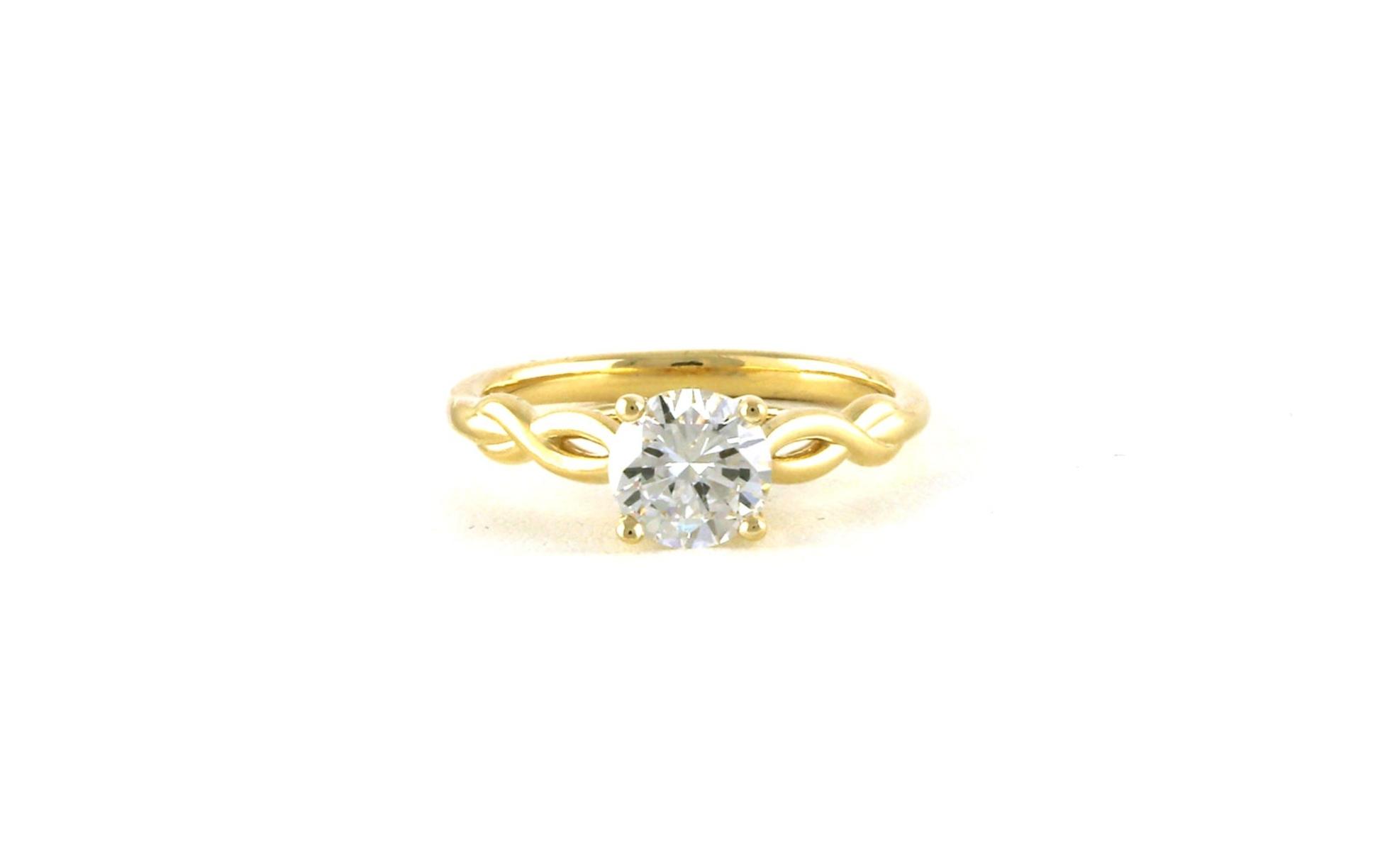 Woven Diamond Engagement Ring in Yellow Gold (1.03cts TWT)