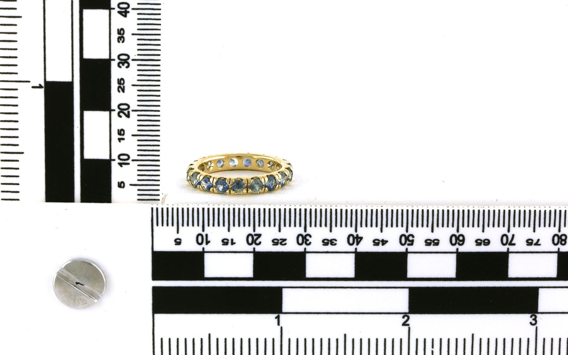 Montana Sapphire Eternity Band in Yellow Gold (2.38cts TWT)