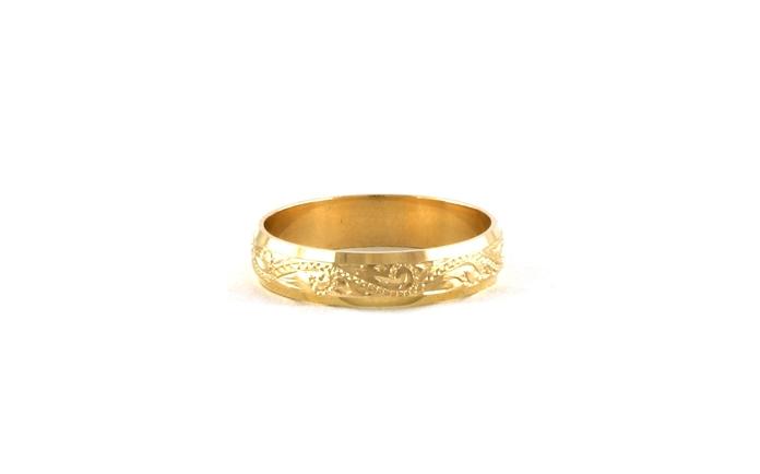 content/products/Hand Engraved Lady's Wedding Band in Yellow Gold (4mm)