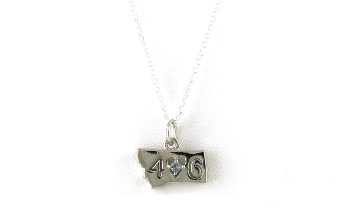 content/products/Petite State of Montana"406" Heart Montana Sapphire Necklace in Sterling Silver (0.04cts)