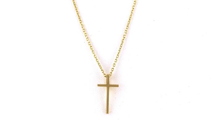 content/products/Petite Wedged Cross Necklace in Yellow Gold