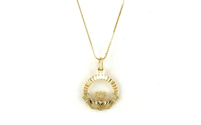 content/products/Estate Piece: Claddaugh Necklace in Yellow Gold 