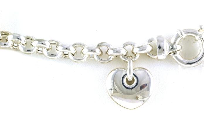 content/products/Estate Piece: Chain Link Bracelet with Puffy Heart Charm in Sterling Silver