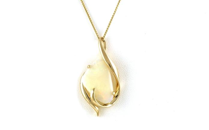 content/products/Estate Piece: Intertwined Drop Australian White Opal Necklace in Yellow Gold 