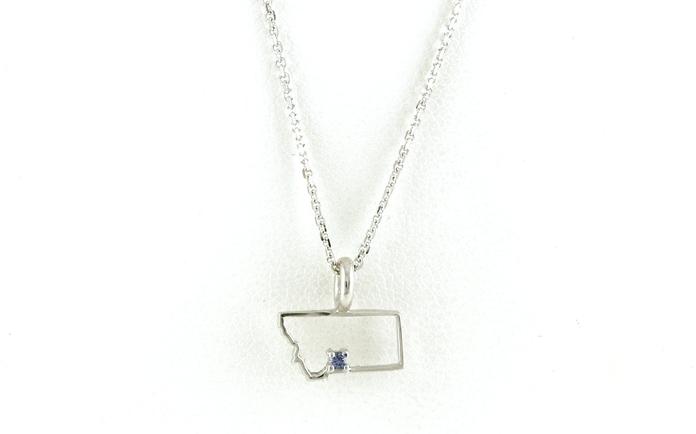 content/products/Petite State of Montana Outline Necklace with Montana Yogo Sapphire in Sterling Silver (0.01cts)