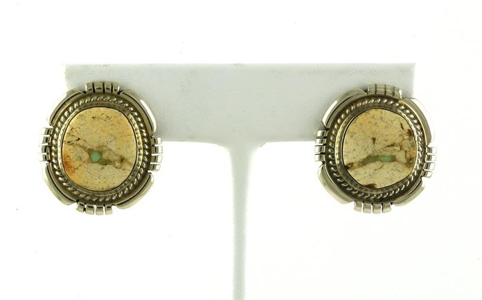 content/products/Estate Piece: Royston Turquoise Studs with Rope Detail in Sterling Silver