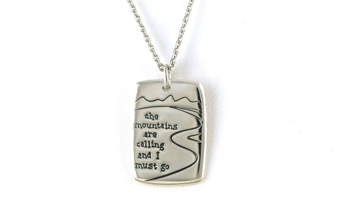 content/products/Estate Piece: Rectangular "Mountains Calling" Necklace in Sterling Silver