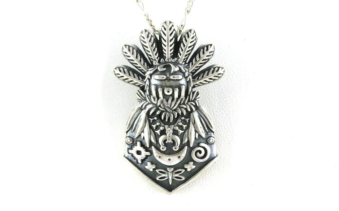 content/products/Estate Piece: Native Headdress Necklace in Sterling Silver