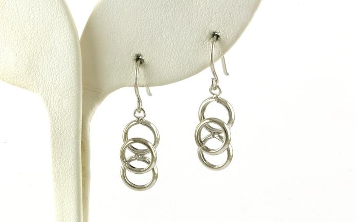 content/products/Estate Piece: Triple Circle Dangle Earrings in Sterling Silver