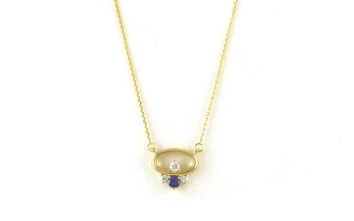 content/products/Oval Loop 4-Stone Montana Yogo Sapphire and Diamond Necklace in Yellow Gold (0.14cts TWT)