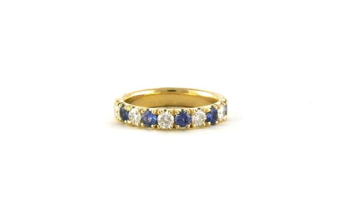 content/products/11-Stone Alternating Prong-set Montana Yogo Sapphire and Diamond Band in Yellow Gold