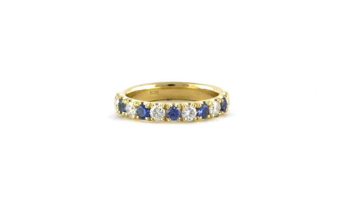 content/products/11-Stone Alternating Prong-set Montana Yogo Sapphire and Diamond Band in Yellow Gold