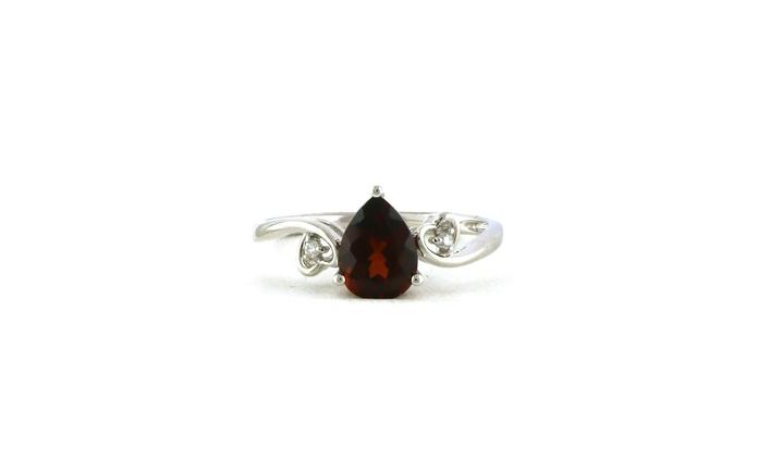 content/products/3-Stone Pear-cut Garnet and Diamond Heart Side Accents Ring in White Gold (1.37cts TWT)