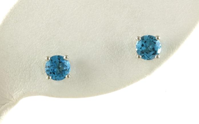 content/products/Solitaire-style 4-Prong Blue Topaz Stud Earrings in White Gold (0.94cts TWT)