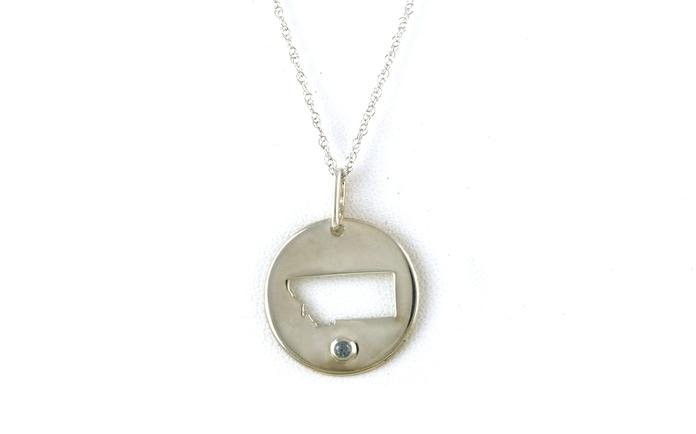 content/products/Circle Montana Cutout Necklace with Bezel-set Montana Sapphire in Sterling Silver (0.04cts)