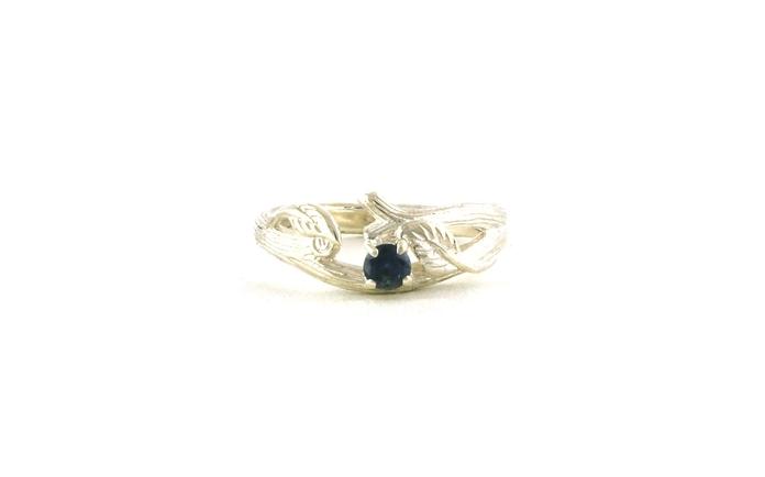 content/products/Double Branch and Leaves Montana Sapphire Ring in White Sterling Silver (0.20cts TWT)