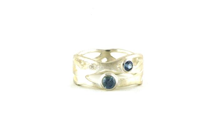 content/products/Wide Wavy 3-Stone Montana Sapphire and White Sapphire Ring with Matte Finish in Sterling Silver (0.57cts TWT)