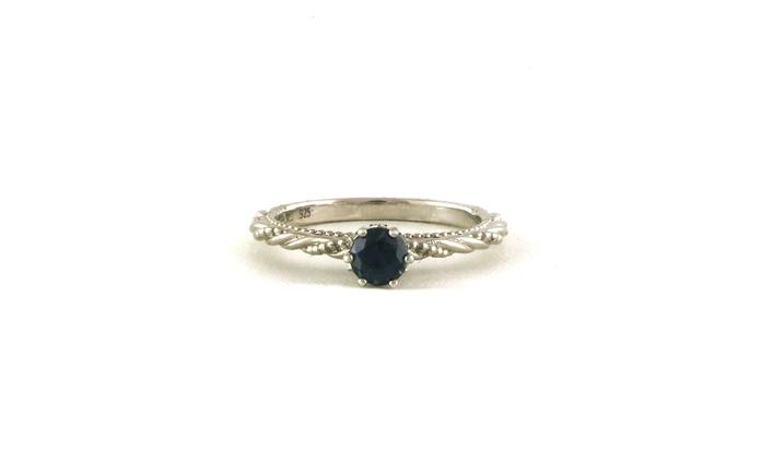 content/products/Twisted Solitaire Montana Sapphire Ring with Beaded Detail in Sterling Silver (0.45cts)