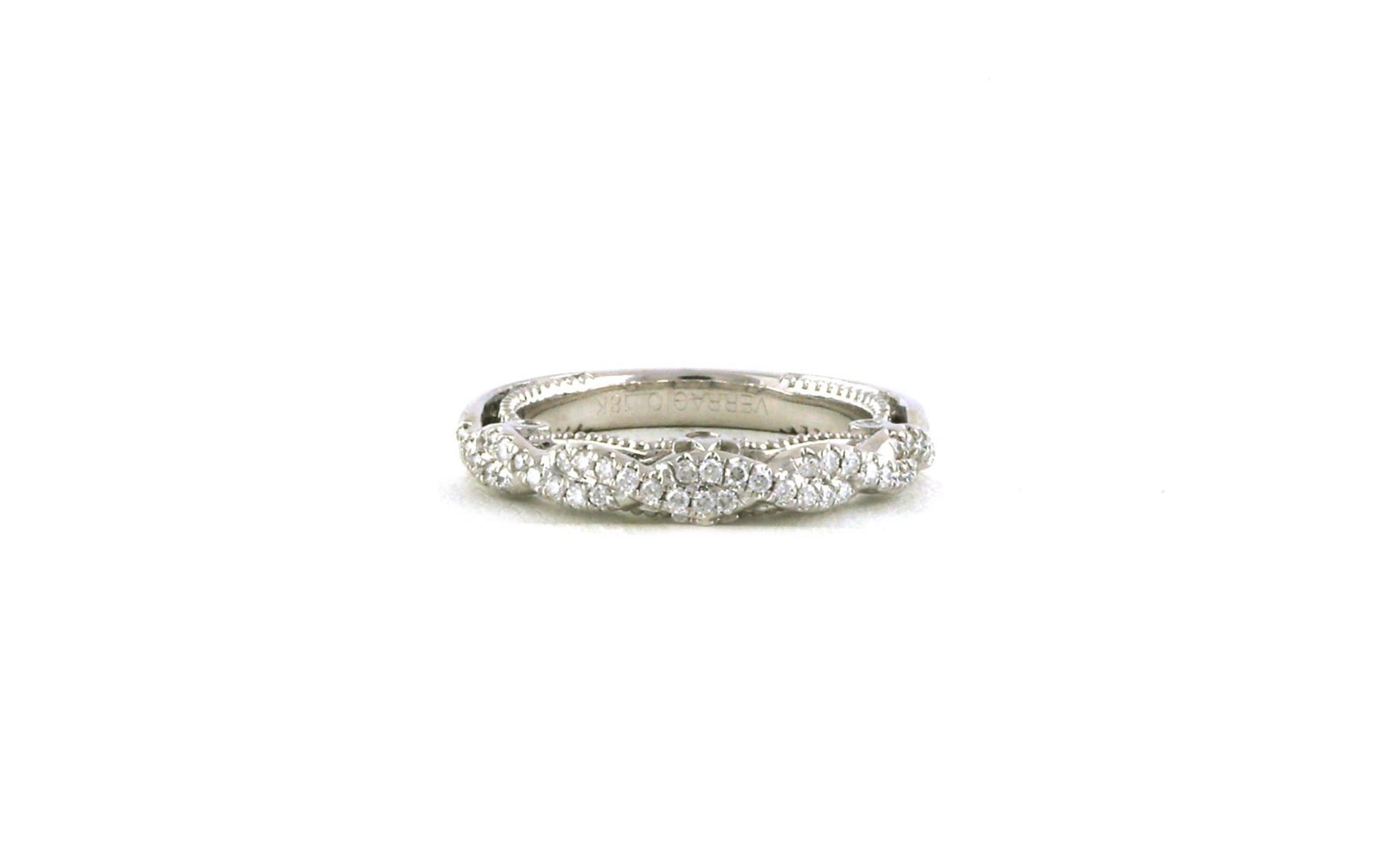 Estate Piece: Verragio Twisted Diamond Wedding Band in White Gold (0.33cts TWT)