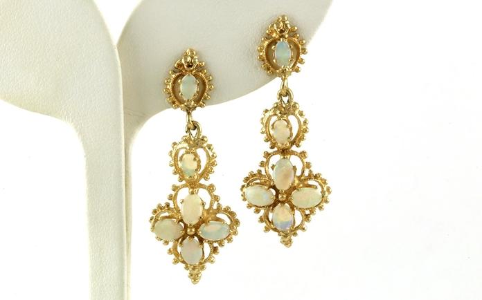 content/products/Estate Piece: Chandelier-style Cluster Opal Dangle in Yellow Gold 