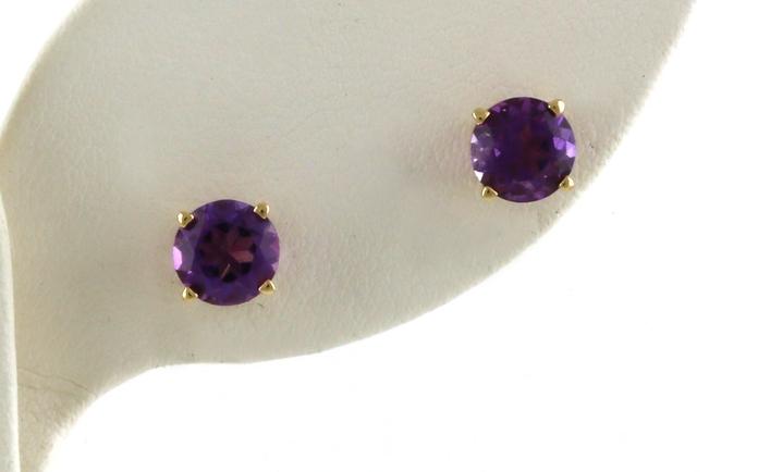 content/products/Estate Piece: Amethyst Stud Earrings in 4-Prong Settings in Yellow Gold 