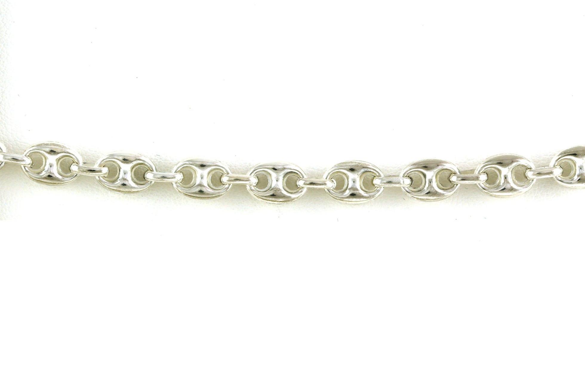 Estate Piece: Hollow Anchor Link Chain Bracelet in Sterling Silver