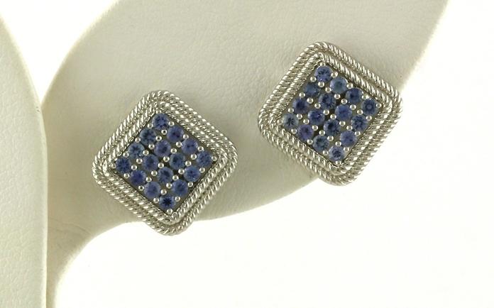 content/products/Square Pave Montana Yogo Sapphire Studs with Rope Halo Detail in White Gold (0.82cts TWT)