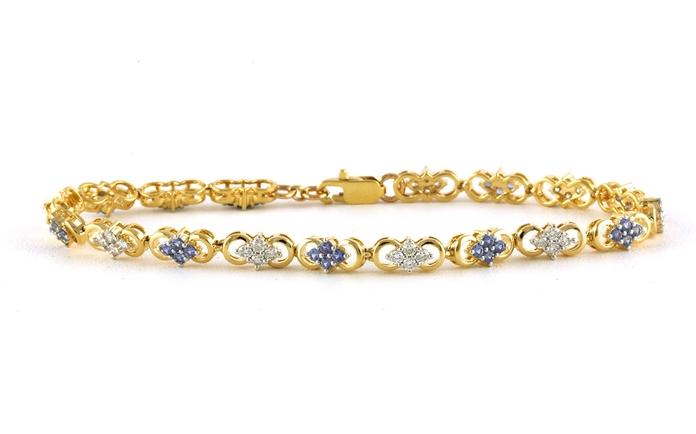 content/products/Montana Yogo Sapphire and Diamond Fancy Link Line Bracelet in Yellow Gold (1.55cts TWT)